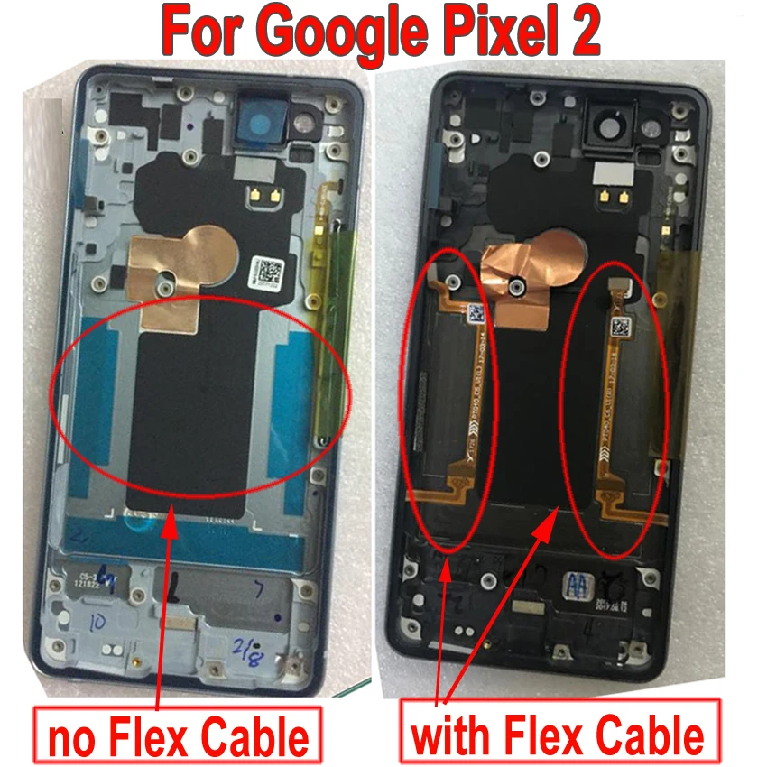 Оригинал для HTC Google Pixel 2 задняя крышка батареи + объектив камеры гибкий кабель Pixel2