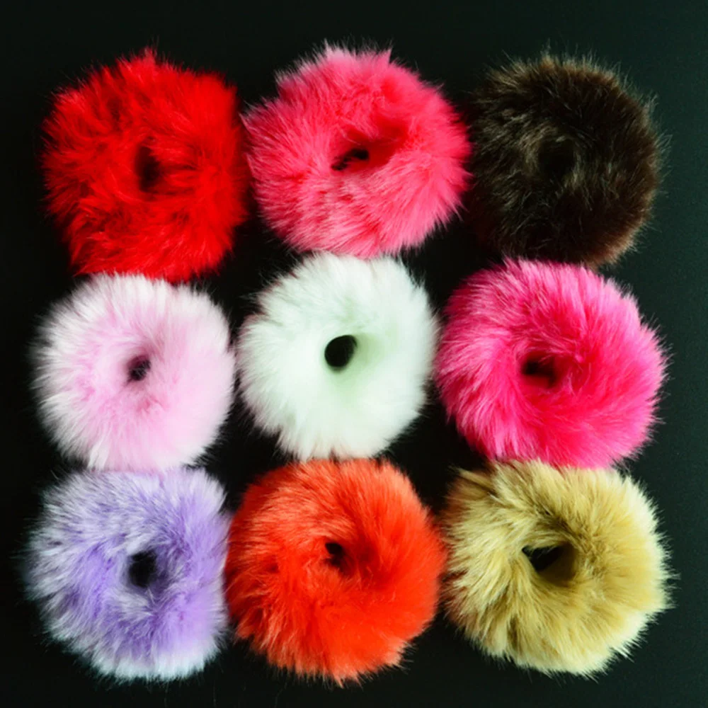 Модная пушистая резинка из искусственного меха 1 шт. эластичная для волос повязка