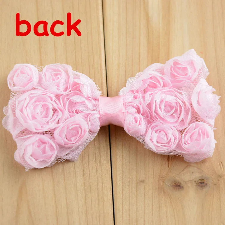 Бесплатная доставка шифоновые банты в виде роз для девочек аксессуары волос