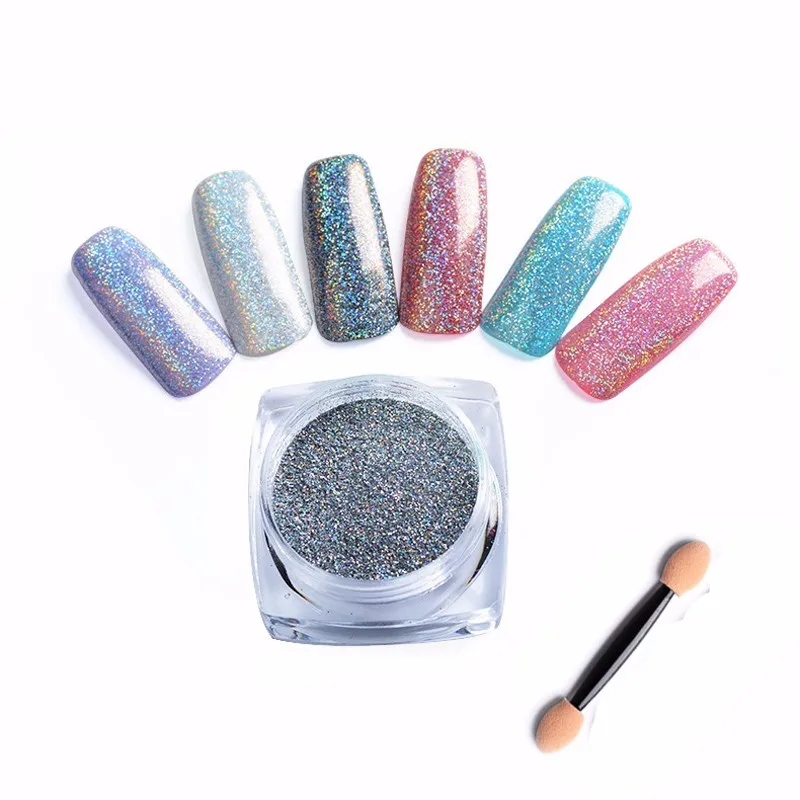 Новая Магия Chrome Nail Art Блеск Порошок Зеркальный Эффект Лазерного пигмент Мелкая