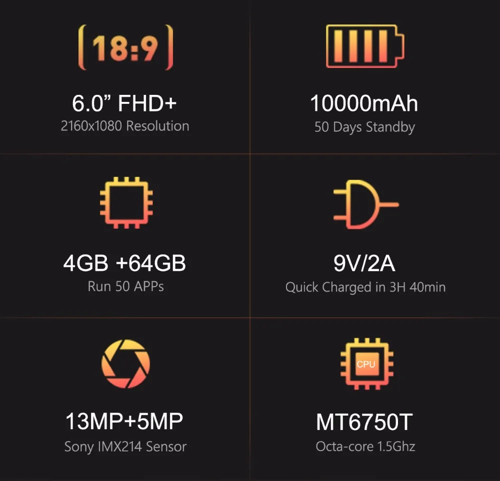 Oukitel K7 18:9 полный Дисплей 6 0 ''FHD телефон 4 ГБ Оперативная память 64 Встроенная MT6750T
