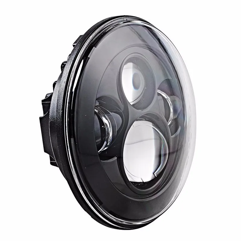 H4 to H13 7 inch Round LED Headlight for Jeep Wrangler JK CJ Hummer High/Low Dual Beam + Black 4inch Front Fog Light | Автомобили и