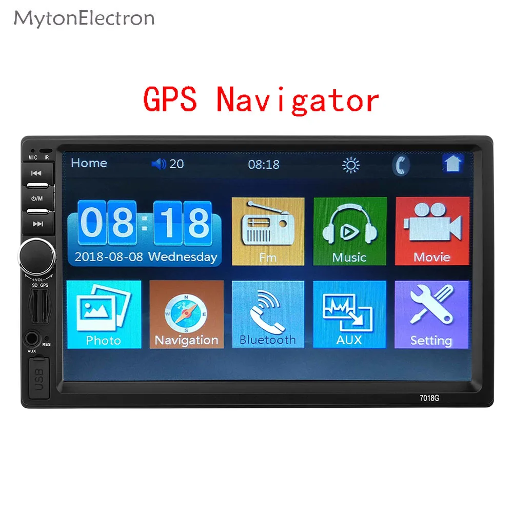 Single GPS player 2 Din gps-навигатор, навигация mp5 автомобильное радио " плеер сенсорный экран видео мультимедиа аудио стерео камера для Android телефона - Размер экрана, дюймов: Single GPS player
