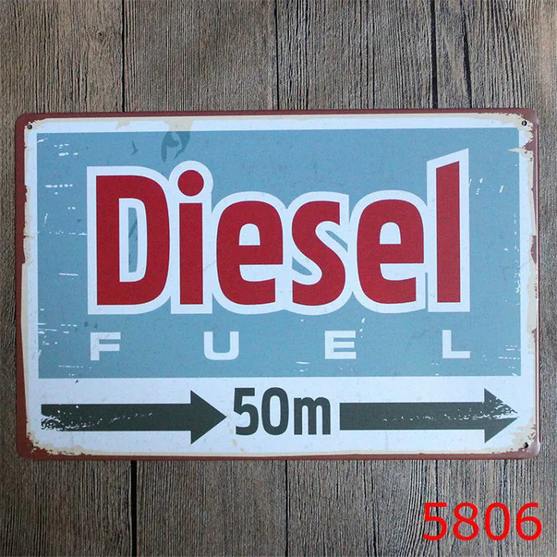 Газ бензин Garage Винтаж Домашний Декор Diesel парковка только плакат индийского