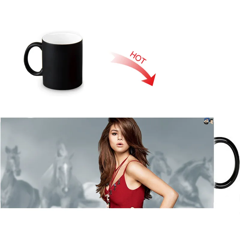 Керамическая кружка для морфинга Selena Gomez термочувствительные кружки изменения