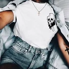 Модные женские летние креативные футболки с мороженым круглым вырезом со слоганом Женская эстетика tumblr camisetas со слоганом ужасная Цитата футболки топы