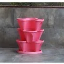 Pink(Ordinary) 3 уровня Штабелируемый клубника трава цветок овощная сеялка балкон кухня горшки для суккулентов украшения дома сада детские горшки - Цвет: Pink(Ordinary)