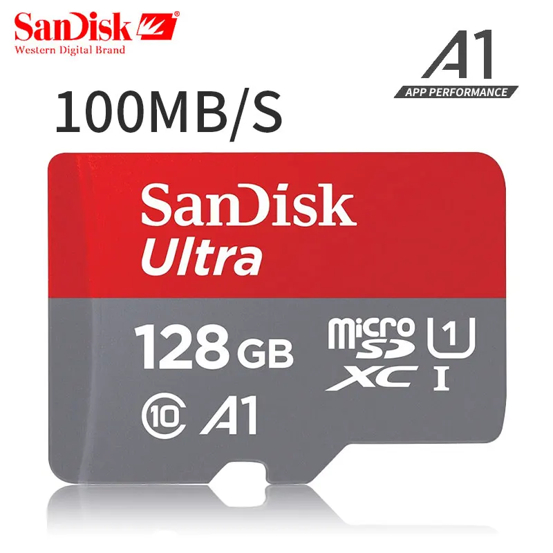 SanDisk A1 Micro SD Card Memory Card 16GB 32GB 64GB 128GB MicroSD 100M/s Uitra C10 TF card 200gb 256gb 400gb cartao de memoria