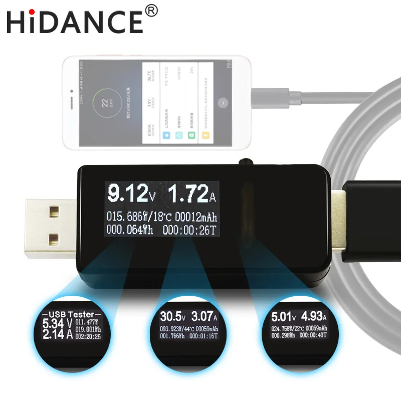 7 в 1 USB Тестер DC Цифровой вольтметр amperimetro как текущий AMP Вольт Амперметр детектор