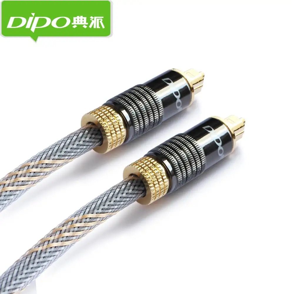 DIPO цифровой Toslink оптический аудио кабель ТВ SPDIF выход к акустике золото разъем rca