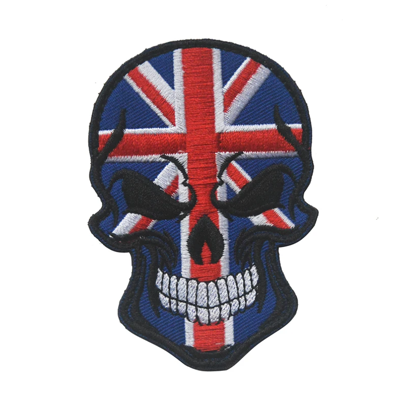 United Kingdom Flag2 Дания Италии Канады, Норвегии, России, США Германия Словакия Чехия Словакия Румыния Национальный Флаг Молон ценник на основе технологии и вышивкой «череп» для патчи - Цвет: United Kingdom Flag2