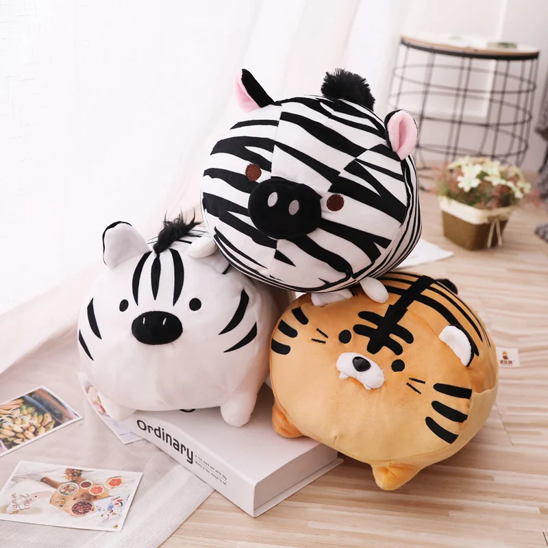 Мягкие животные тигр, плюшевые игрушки подушка животное Зебра Peluche Подушка Kawaii кукла хлопок девочка Brinquedo игрушки для детей