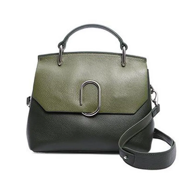 Зеленый Женские сумки-мессенджеры из натуральной кожи, женские сумки Bolsa Feminina, роскошные сумки через плечо от известного бренда, женские модные сумки - Цвет: Зеленый