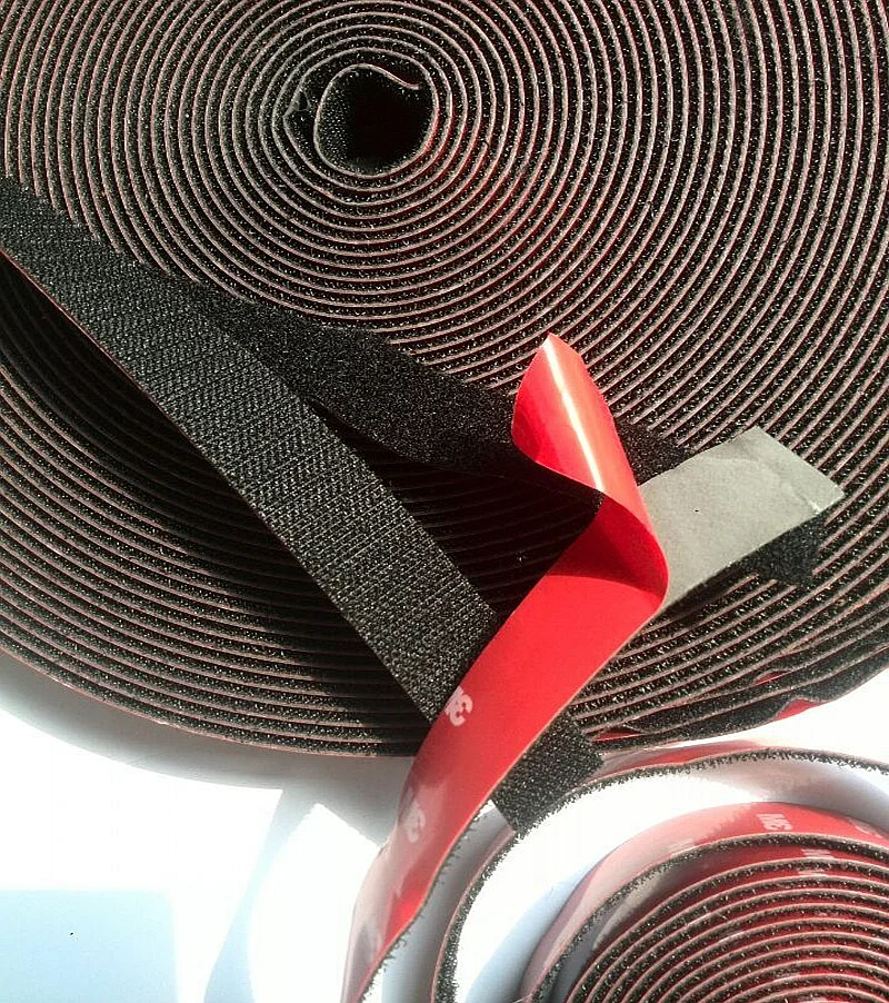2meters/bag 3/4"(20mm) width Self Adhesive hook and loop Tape with 3m glue.3m backing hook& loop.high temperature resistant