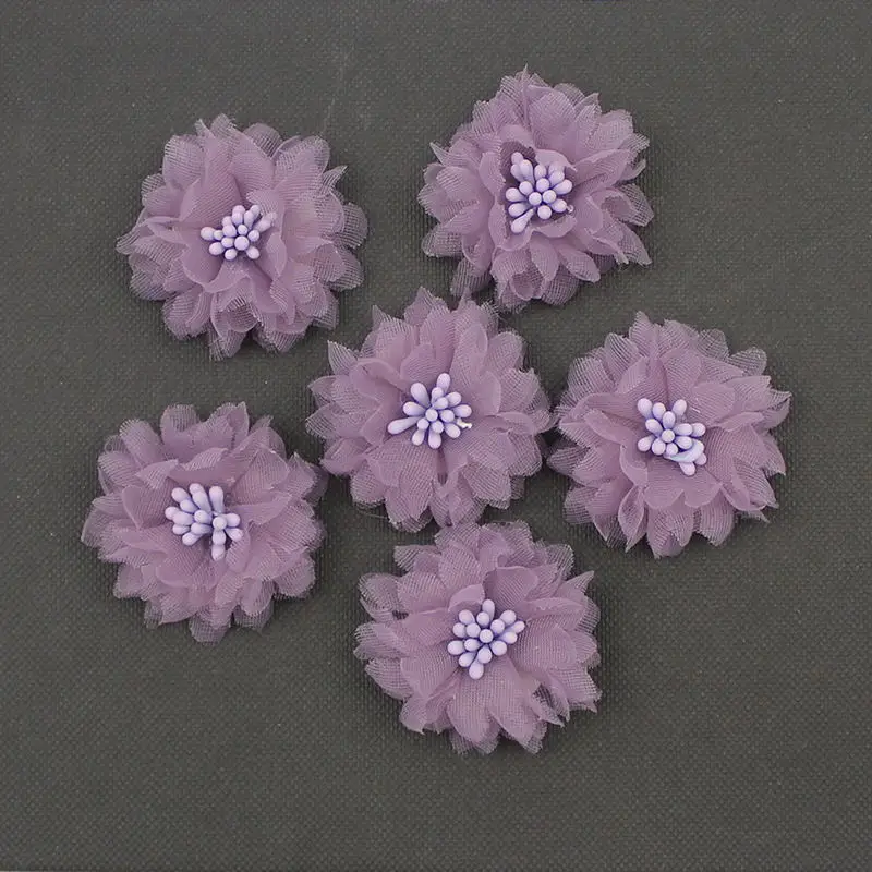 Purple HUADODO 10 шт. искусственный цветок ручной работы Маргаритка из шелка цветы для свадебной вечеринки украшения цветочный венок скрапбук DIY ремесло - Цвет: Purple