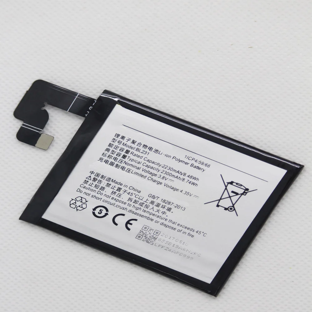5 шт./лот батарея для телефона Lenovo X2 Замена батареи 2300Mah Li Ion BL231 VIBE S90|Аккумуляторы