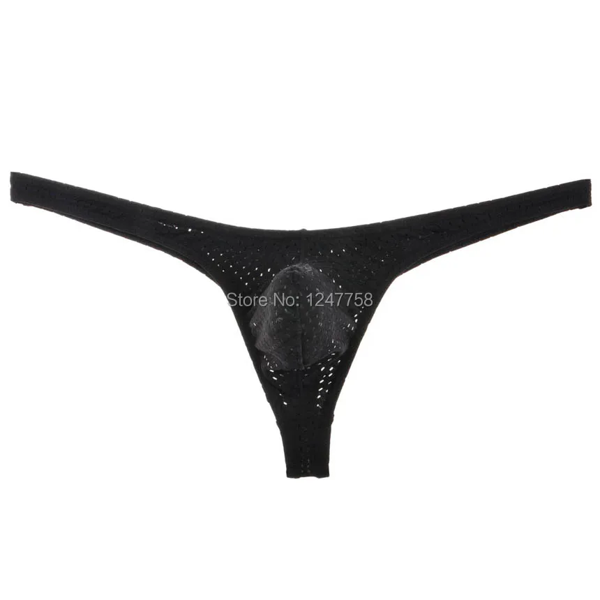 Мужские мини стринги с карманом эластичное нижнее белье|male g-string|thong malemens pouch |