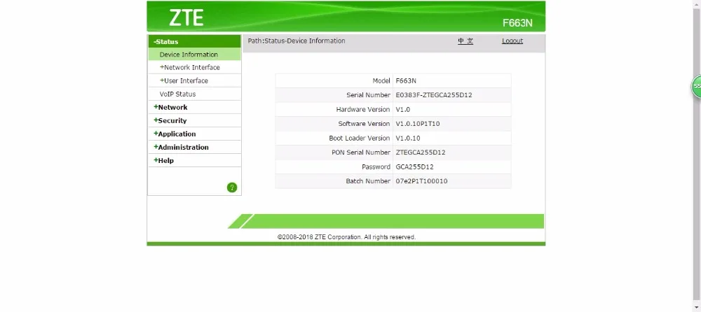 zte ZXHN F663N GPON 3FE+ 1GE+ 1Tel+ USB+ Wifi ONU ONT английская функция прошивки такая же, как HG8546M