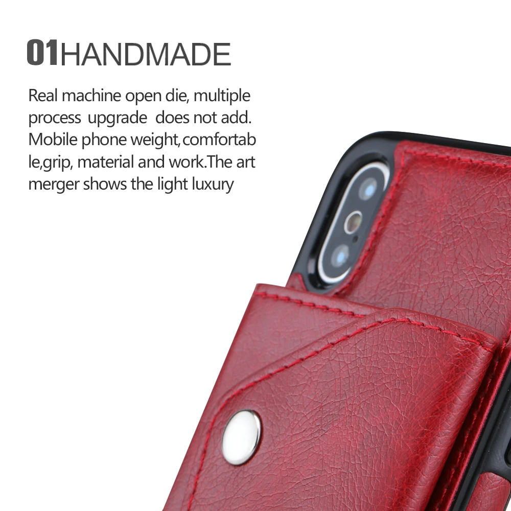 KISSCASE Filp Wallet Card Slot Case For iPhone Xs Max Xr Business PU Leather Stand Phone 7 8 6 6s Plus Fundas | Мобильные телефоны