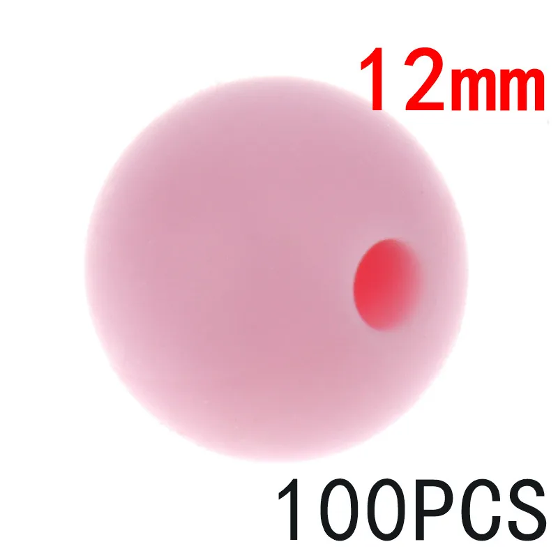 02rouge pink 100 шт Мини Сердце Силиконовые бусы для прорезывания зубов 15*10*8 мм силиконовый Прорезыватель для зубов аксессуары силиконовый без бисфенола А детские жевательные игрушки - Цвет: 02rouge pink