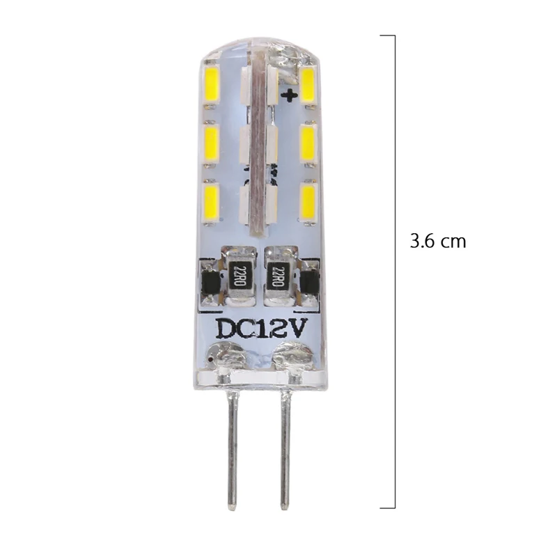 20 шт. 1 Вт G4 светодиодный светильник DC 12 В SMD 3014 теплый белый угол 360 градусов | Лампы