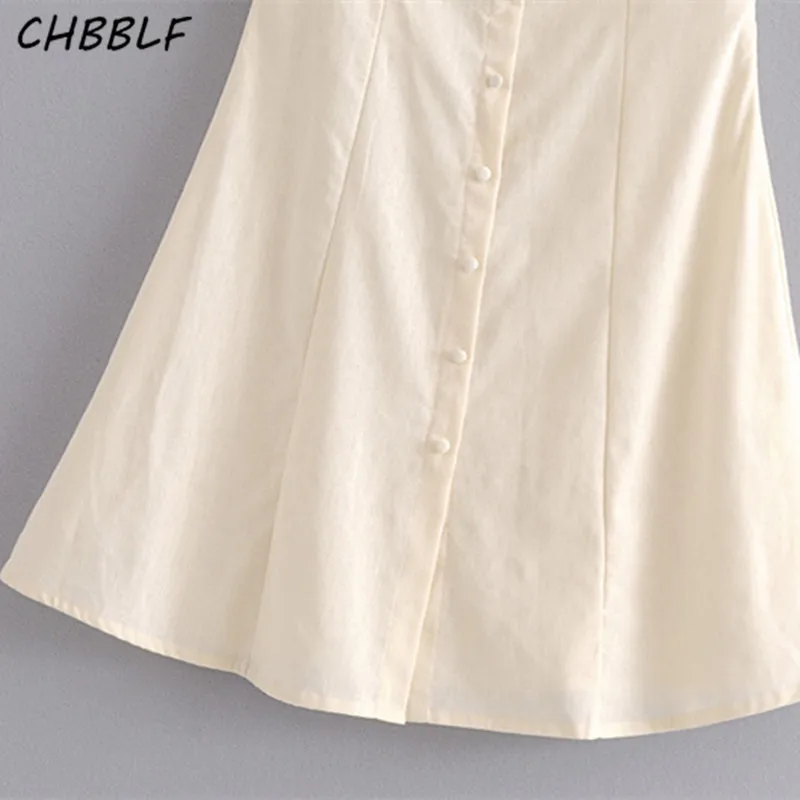 CHBBLF sweet slash neck women mini dress puff sleeve female cute summer dresses vestido XDN9276 | Женская одежда