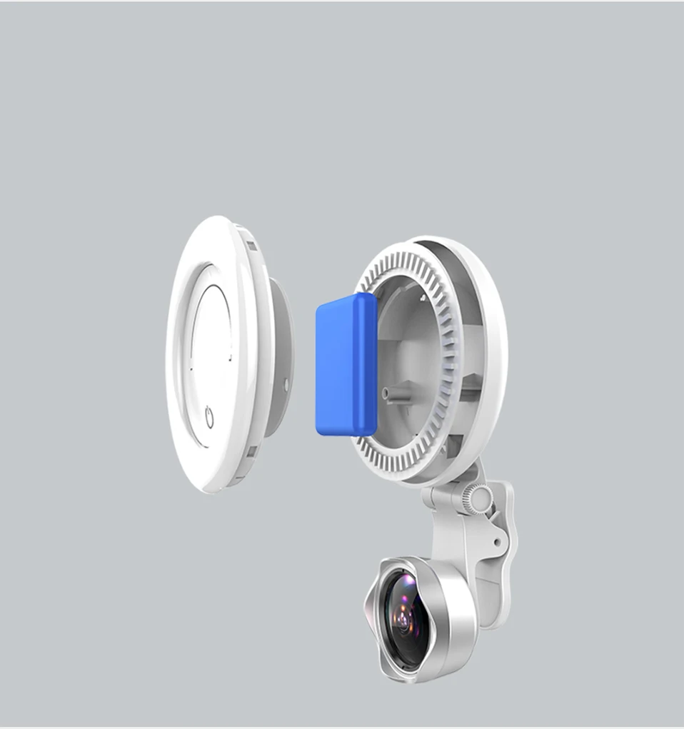 Xiaomi Wicue beauty Lens Shot 120 ° супер широкоугольное кольцо осветительный светодиодный объектив для селфи многосекционный затемняющий с микро-кабелем для передачи данных