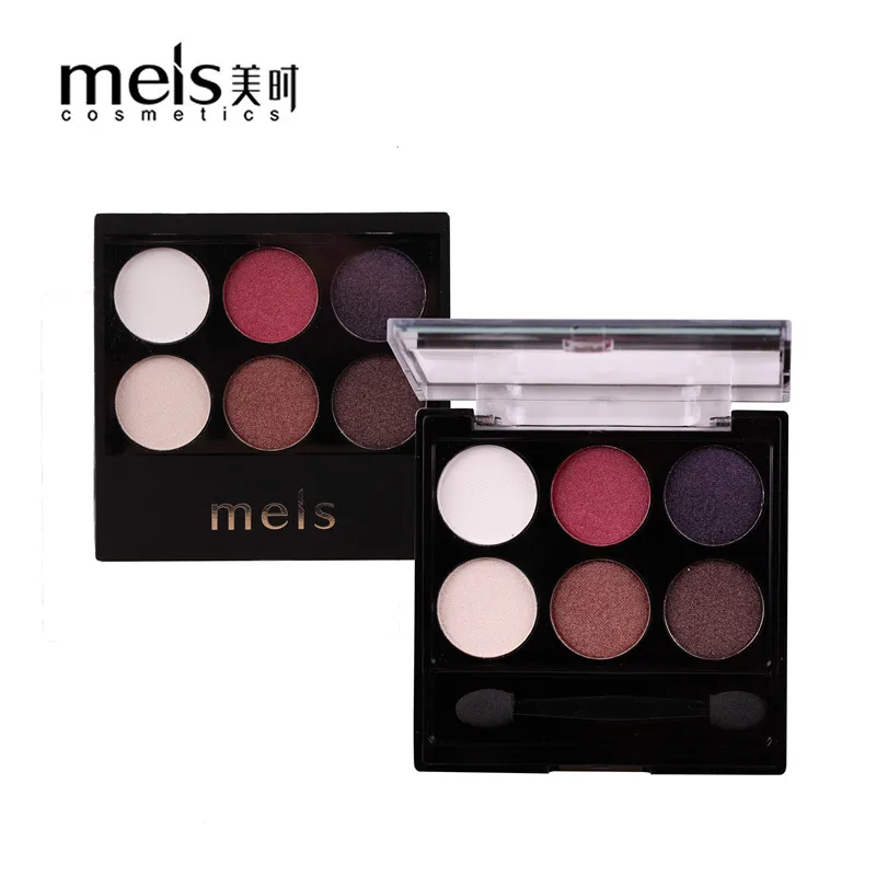 1 MEIS beauty, глазурованная, 6 цветов, Обнаженная, сияющая палитра теней для век, макияж, блеск, пигмент, дымчатые тени для век, палитра, водостойкая косметика - Цвет: 1