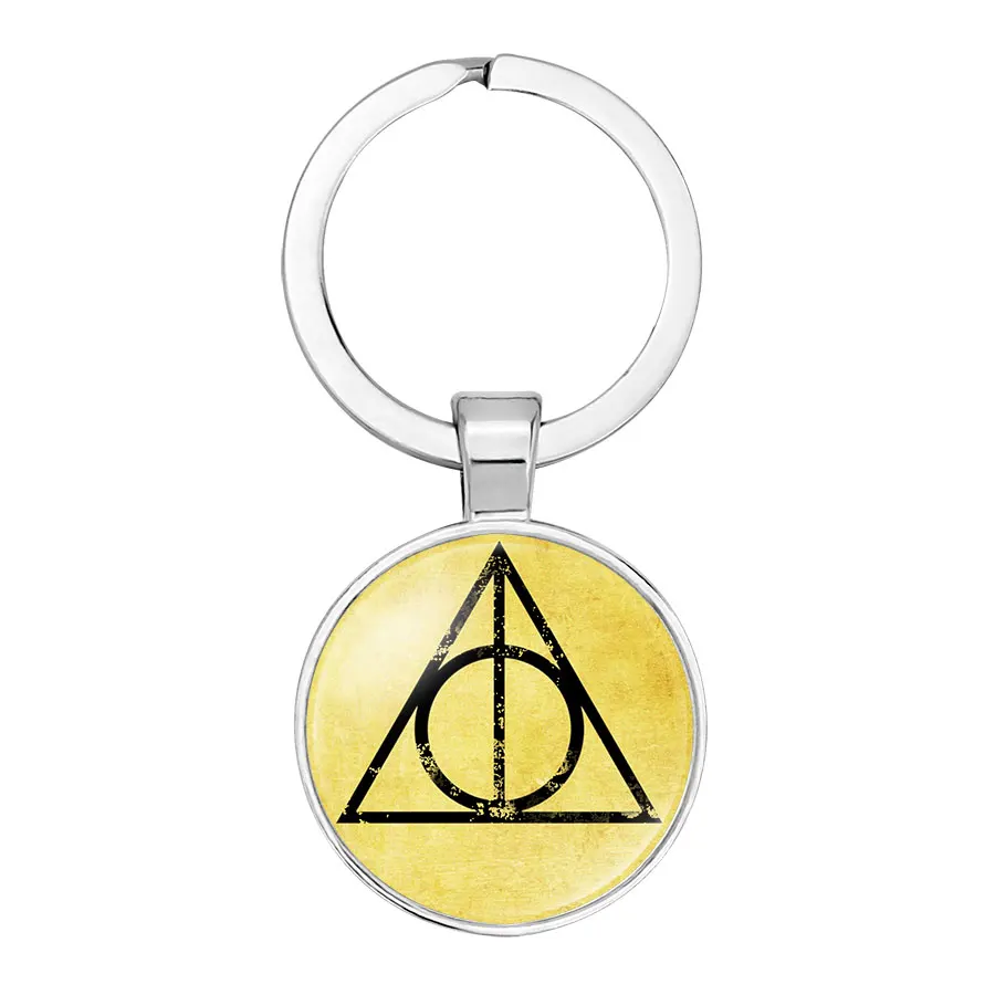 Брелок Harry Platform 9 3/4 Golden Snitch Deathly стеклянный кабошон ювелирный держатель ключей