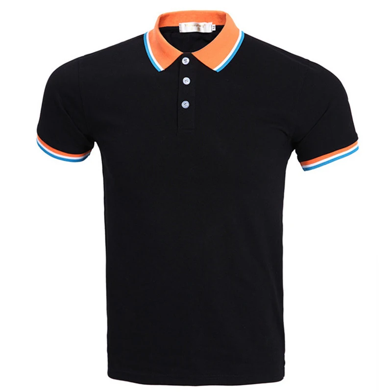 Новинка 2016 Классическая Летняя Стильная мужская рубашка-поло с коротким рукавом