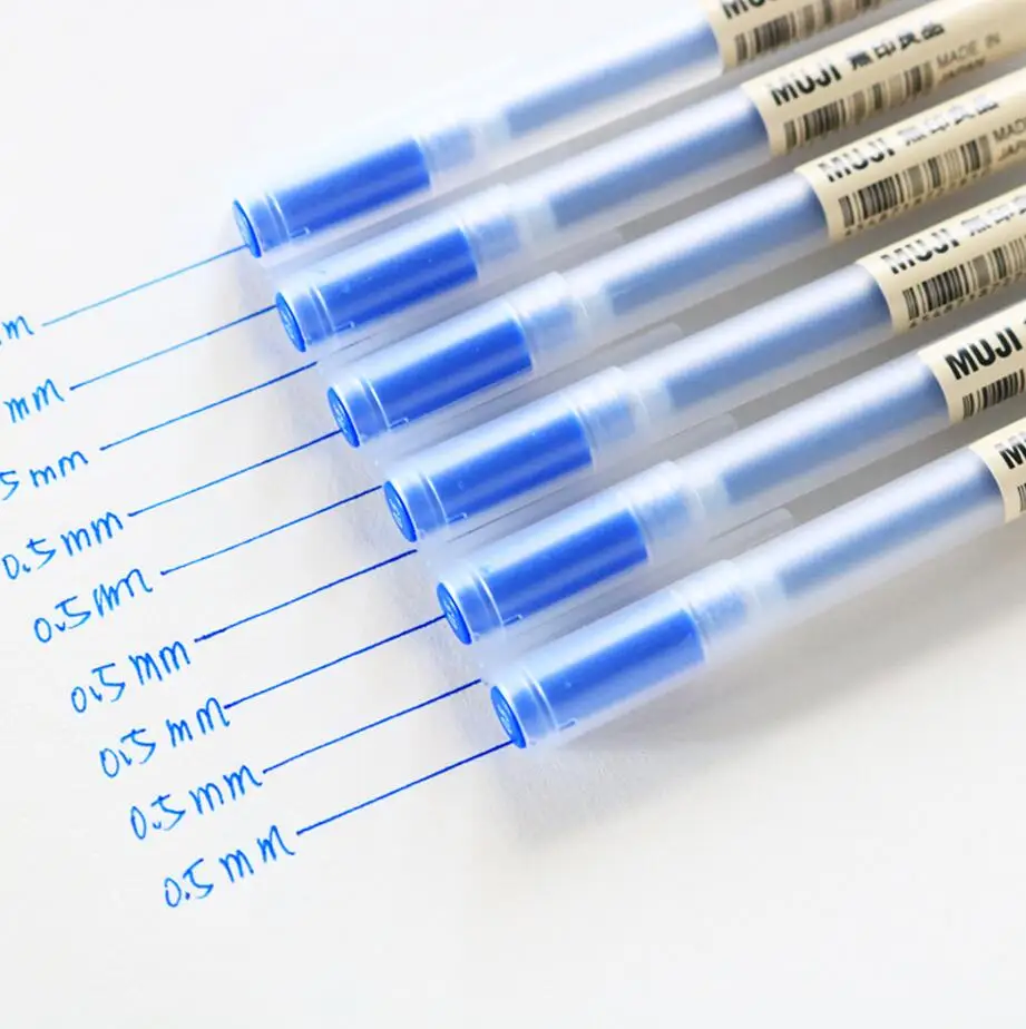 Гелевые ручки MUJI 10 шт. черные/синие/красные чернила цветные 0 5 мм 38 милые школа