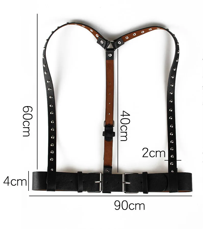 Для мужчин женщин унисекс в стиле панк с заклепками и упряжь широкий пояс большой