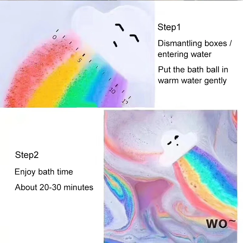 Соль для ванны Радужный мыльный шар уход за кожей ручная работа банная бомба