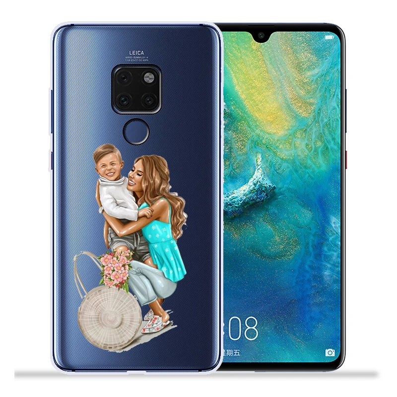 Модный чехол для телефона Super Dad мамы и дочки Huawei Mate 20 Lite Pro 9 10 Nova 2 Plus A3 Nova3i
