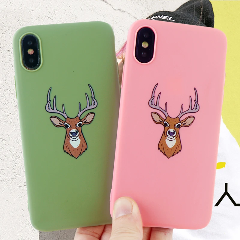 Fashion Cute Panda Deer Phone Cases for IPhone X XS MAX XR 8 7 6 S Plus Case Soft Silicone Fitted Mobile Cover Accessories |