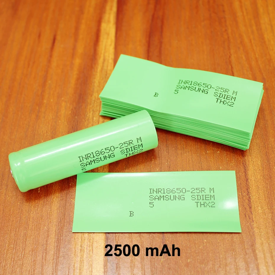 

100pcs/lot Lithium Battery Pvc Plastic Shrink Film 18650 Package Special Insulated Heat Shrinkable Tube 2500mah