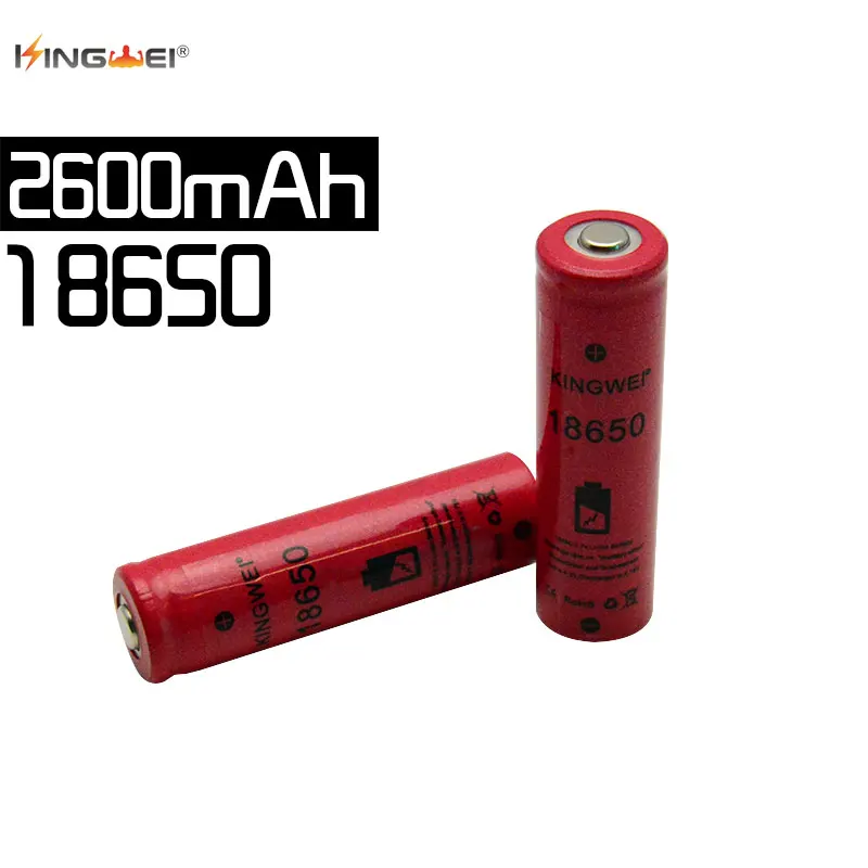 KingWei действительно емкость 2600mah плоская головка перезаряжаемая батарея