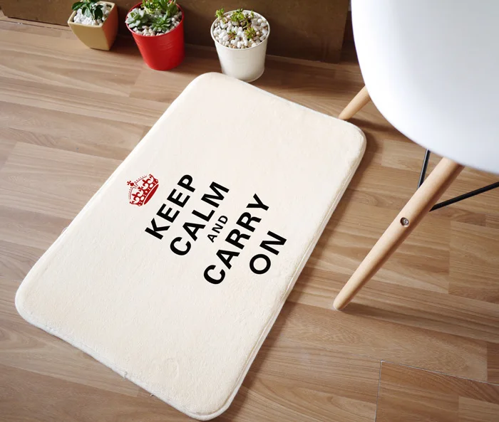 Коврик Keep Calm 50x80 см для гостиной спальни прямоугольные коврики коралловые
