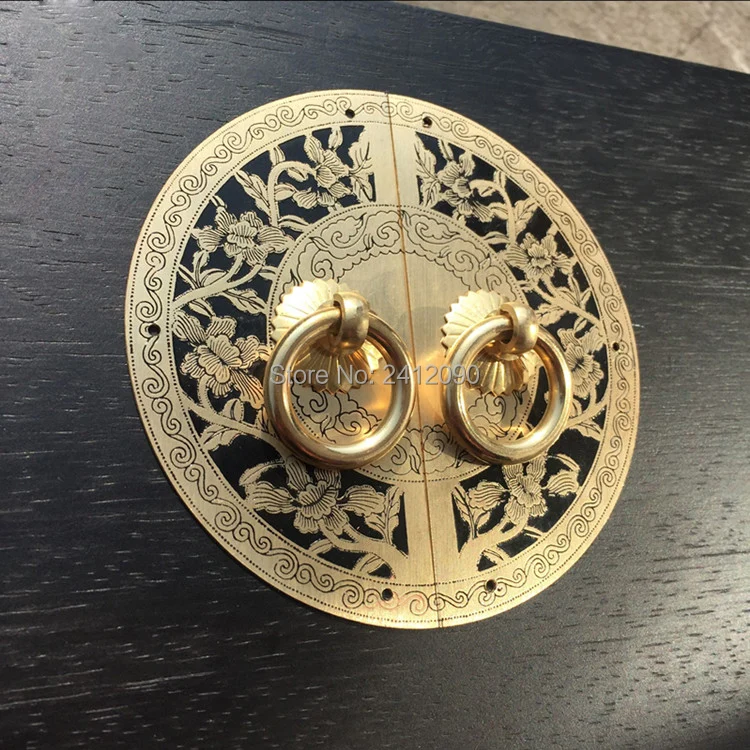 Китайская антикварная мебель фурнитура аксессуары латунные круглые винтажные