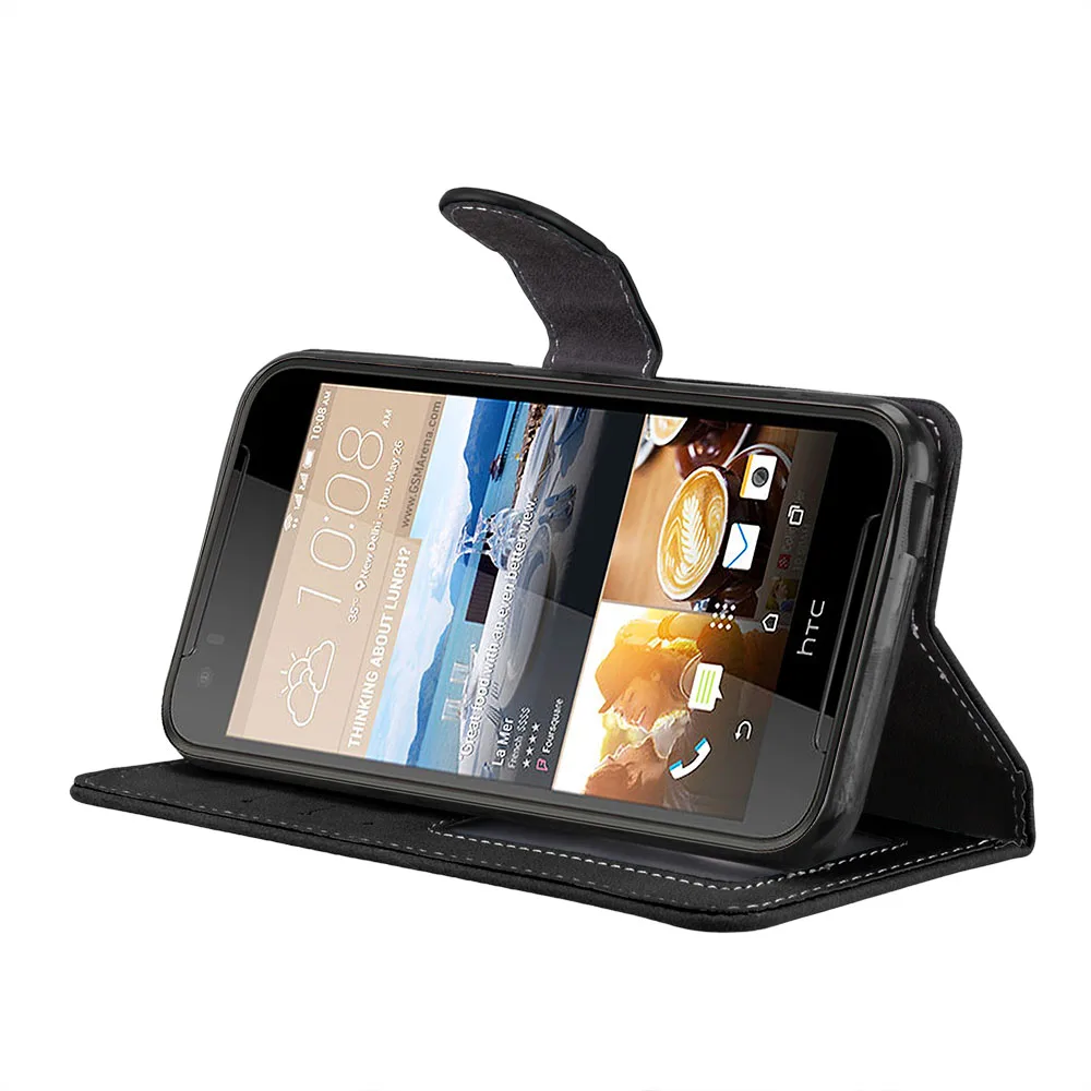 Магнитный чехол-бумажник для HTC 626 M8 M9 830 U Play U11 Desire 12 из матовой искусственной кожи