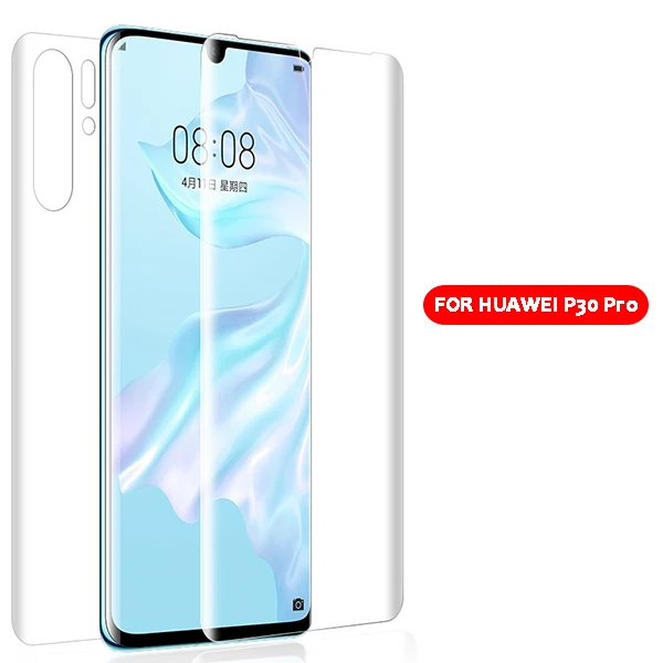 Невидимая защитная пленка VALAM для huawei P30, полностью закрывающая заднюю панель, для huawei P30 Pro, с датчиком отпечатков пальцев, не царапается - Цвет: For Huawei P30 Pro
