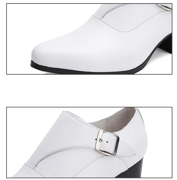 Новинка Мужские модельные туфли из натуральной кожи Модные свадебные на высоком