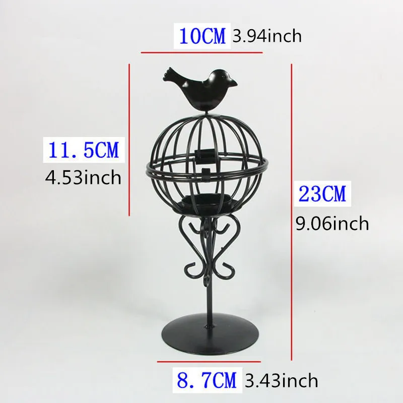 Подсвечник ASFULL в виде птичьей клетки железная дизайнерская подсвечник