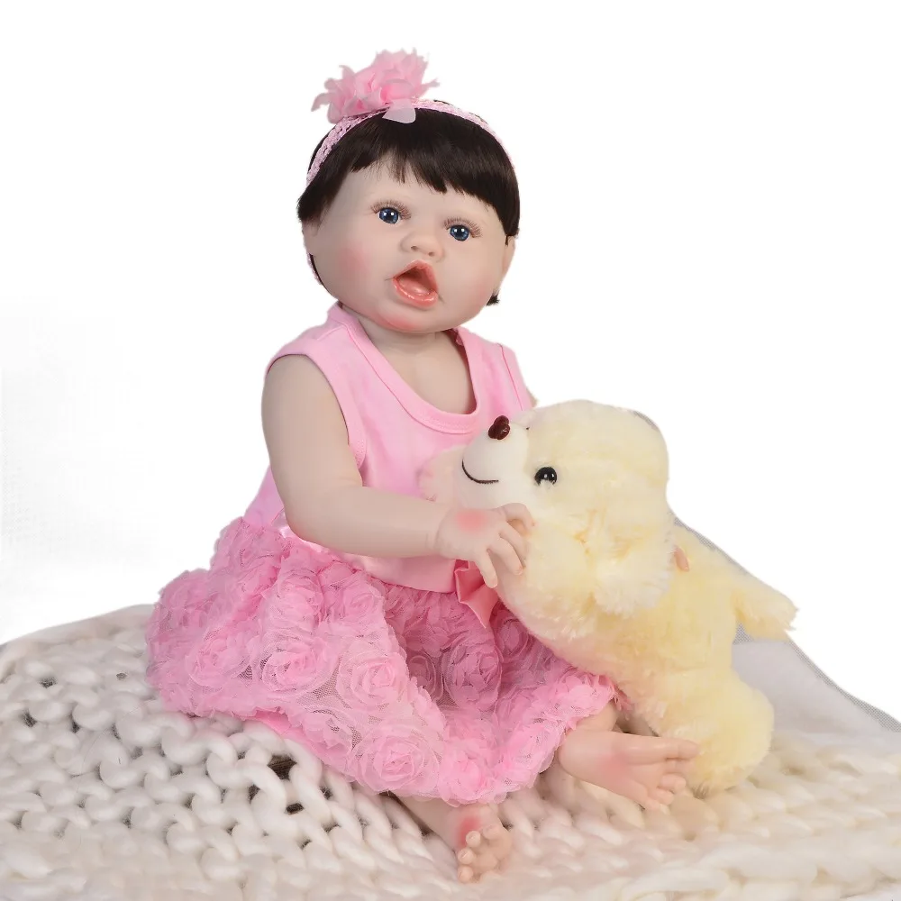 Bebes reborn полностью виниловые силиконовые куклы для новорожденных 23 &quot57 см кукла