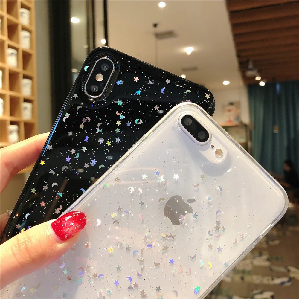 Модный Блестящий ремешок звездного неба мягкий силиконовый чехол из ТПУ для Huawei