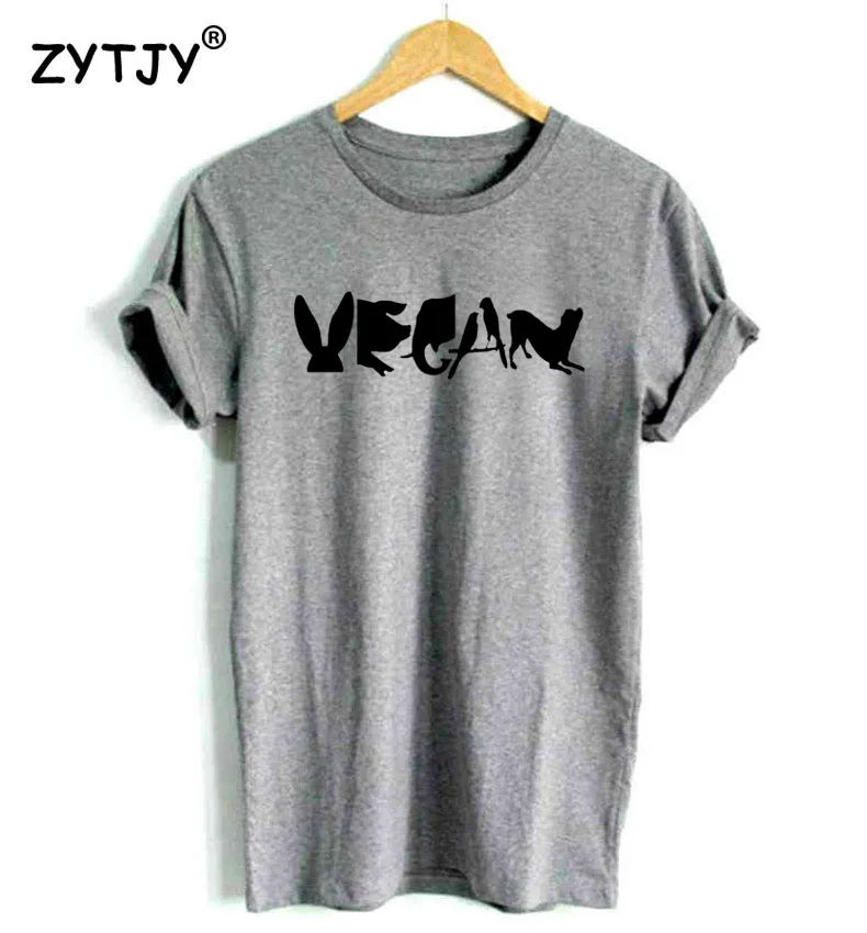 Vegan, с принтом животных, женская футболка, хлопок, повседневная, забавная, футболка для девушек, топ, футболка, хипстер, Tumblr, Прямая поставка, Z-1165