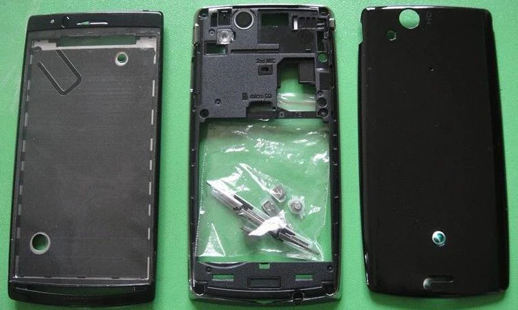 Для Sony Xperia Arc S LT15i LT18i X12 Корпус Передняя рамка корпуса + объектив камеры стеклянная