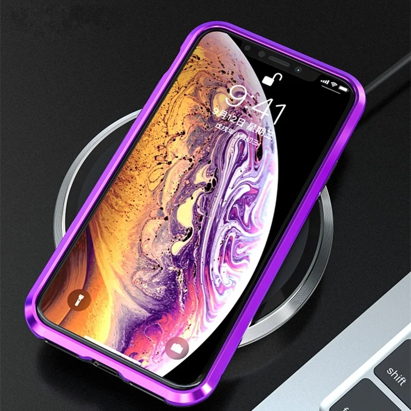 Роскошный металлический бампер BOBYT + задняя крышка из закаленного стекла для iphone