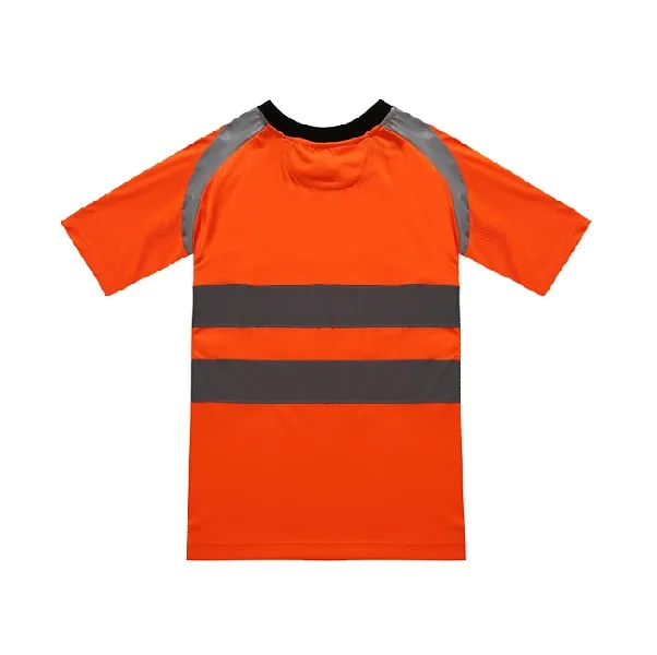 100% Флюоресцентный и оранжевый отражающий защитный полиэстер футболка|Беговые