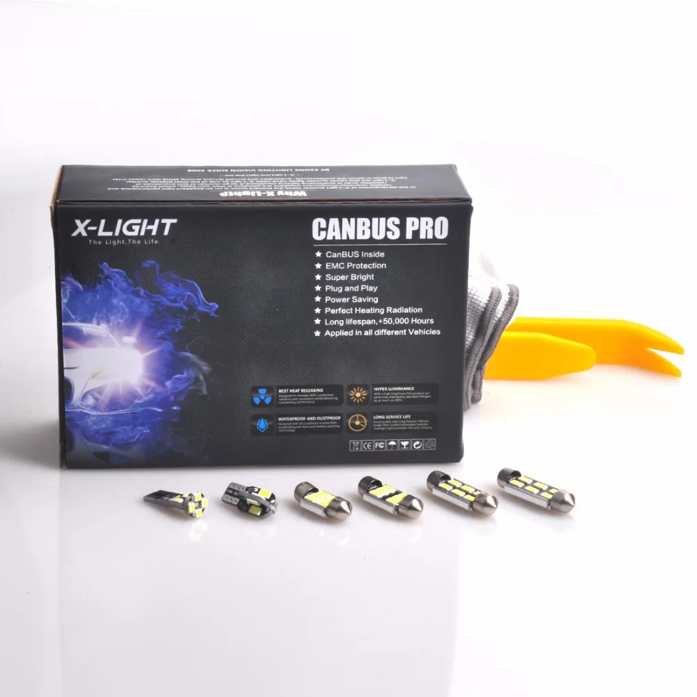 

10PCS White Premium LED Interior Map Light Kit + License Plate Light for Volkswagen Beetle 2012-20XX